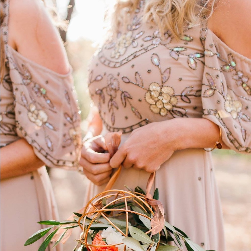 Asos Bridesmaid Blush Dress size 16